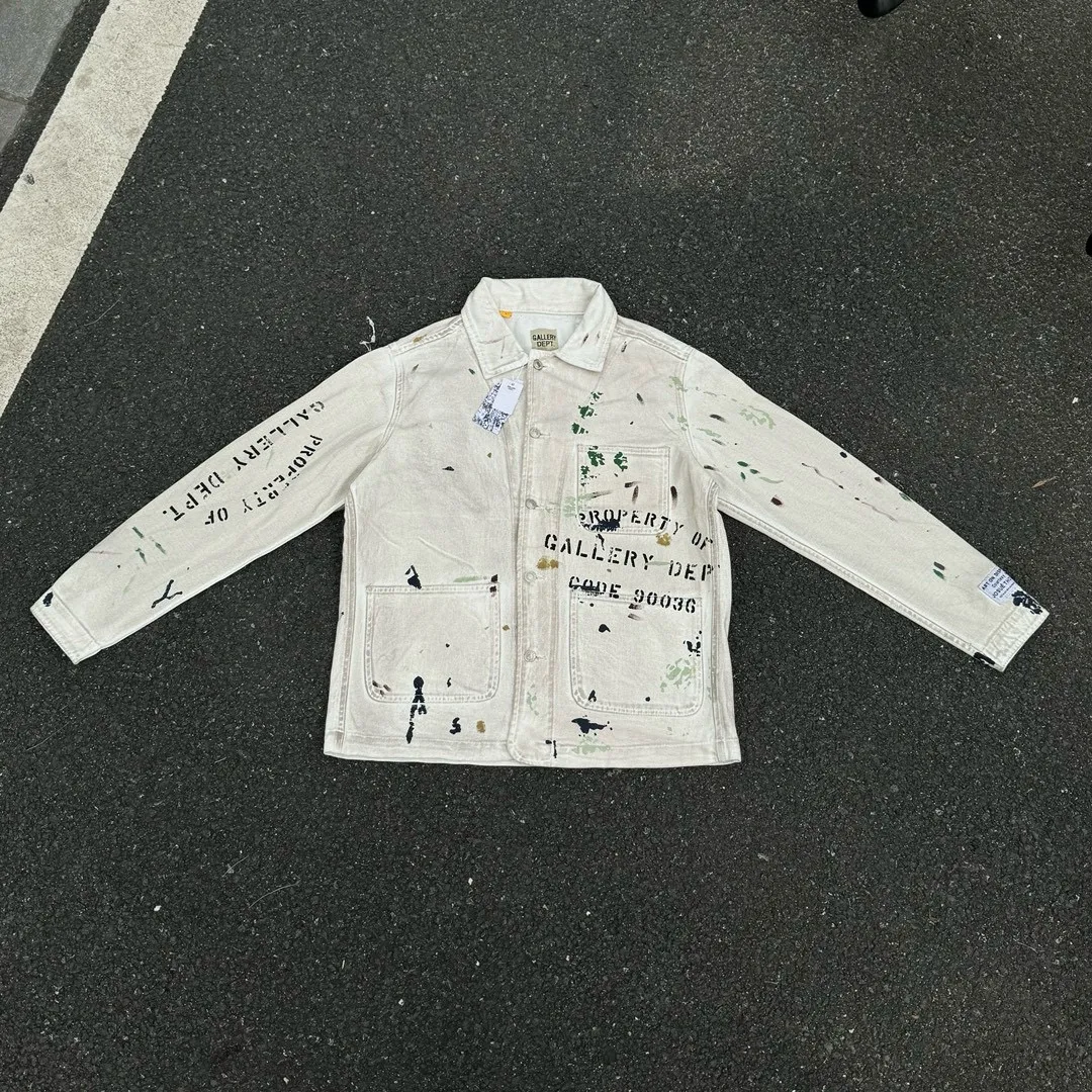 P300💰G44 Gallery Dept EP Jacket Hand-painted graffiti jacket American high street zipper jacket Size: S-XL